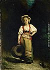 Jug Canvas Paintings - Italian Girl with a Jug